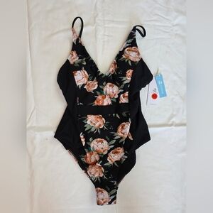 CUPSHE FLORAL ONE PIECE SWIMSUIT, SIZE M, NEW